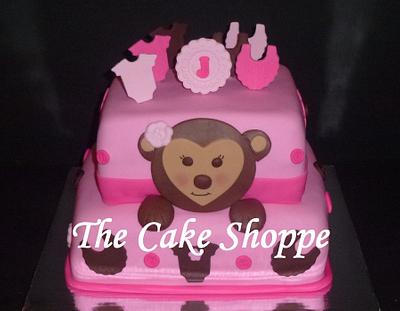 Baby shower monkey cake - Cake by THE CAKE SHOPPE