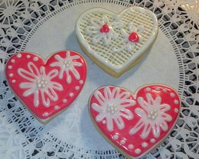 Pink Hearts - Cake by Sherry's Sweet Shop