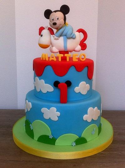 Baby mickey and the rocking horse - Cake by Bella's Bakery