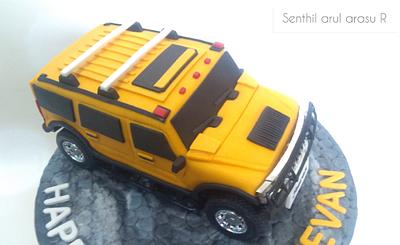 Remote operated moving hummer cake - Cake by Senthil