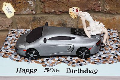 McLaren Super Car and Marilyn Monroe - Cake by Samantha Pilling