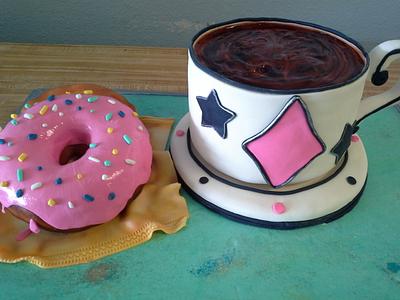 coffee and donuts - Cake by Robin Meyers