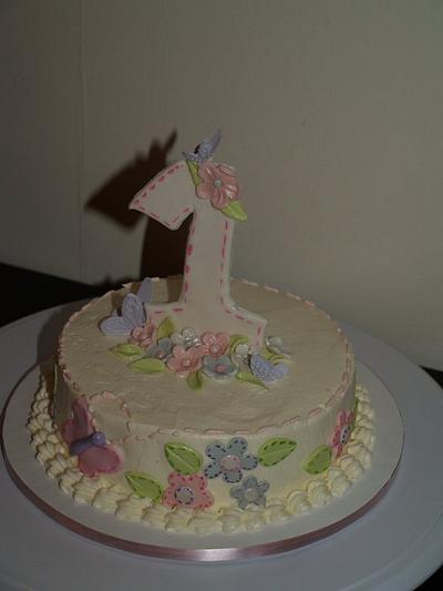 Flowers and butterflies - Cake by kira