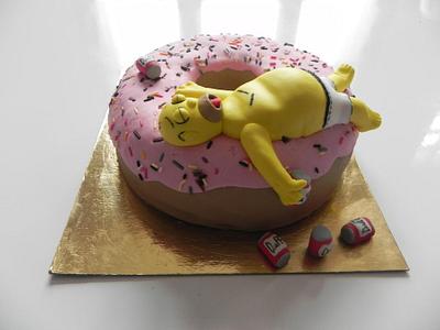 cake simpson donuts - Cake by cendrine