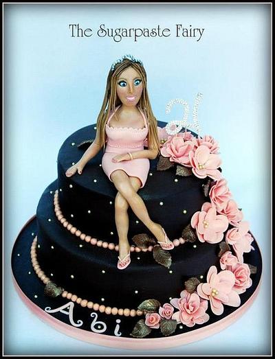 Abi's 21st - Cake by The Sugarpaste Fairy