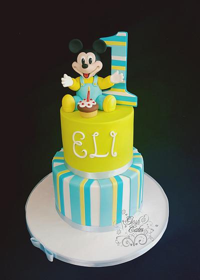 Baby Mickey 1st birthday - Cake by GoshCakes