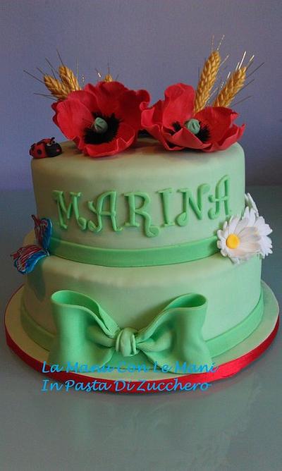 Poppies cake - Cake by ManuelaOrsanigo