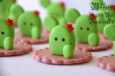 Cactus Cupcakes Toppers - Cake by BiboDecosArtToppers 