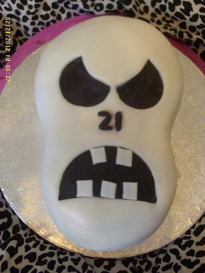 21st Birthday Skull - Cake by Marianne Barnes