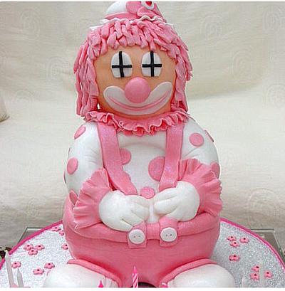 Clowning in pink - Cake by KerryNoveltyCakes