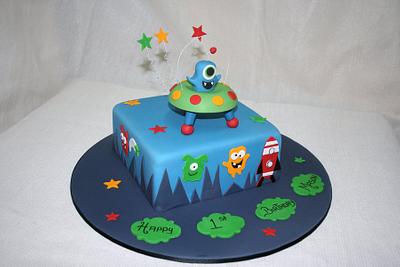 Aliens for Mason - Cake by fishabel