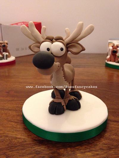 Reindeer cake topper  - Cake by Zoe's Fancy Cakes
