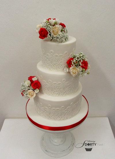 Wedding cake romantic - Cake by Stániny dorty