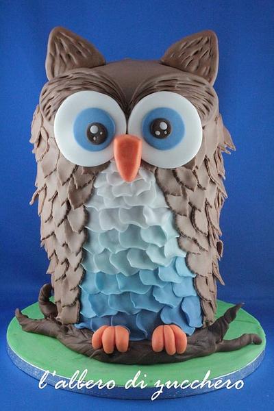 Owl Cake - Cake by L'albero di zucchero