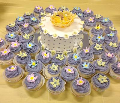 baby shower cake and cupcakes - Cake by arkansasaussie