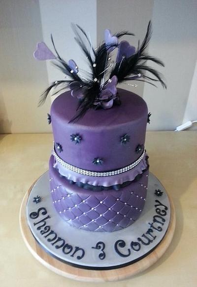 Purple bling - Cake by lisa-marie green