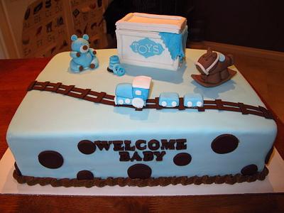 Welcome Baby Boy - Cake by Sharon