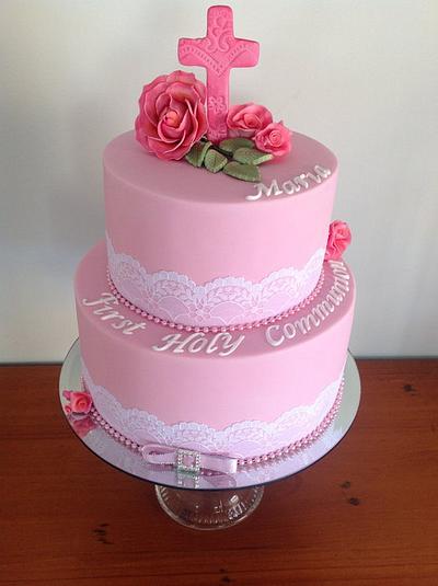 2 Tier First Communion Cake - Cake by Madd for Cake