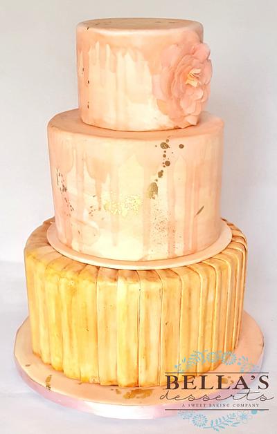 Water Color Drip Wedding Cake - Cake by Lauren Cortesi