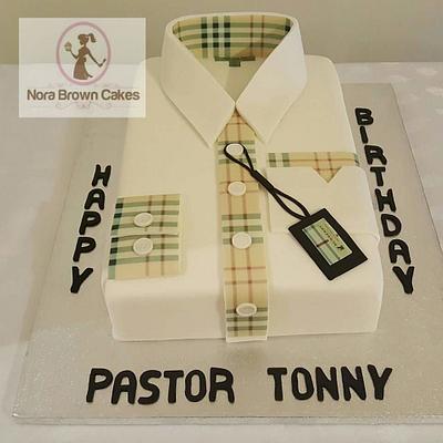 Burberry shirt cake  - Cake by Nora Brown Cakes 