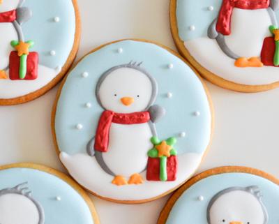 Winter penguin cookie - Cake by B de Babar