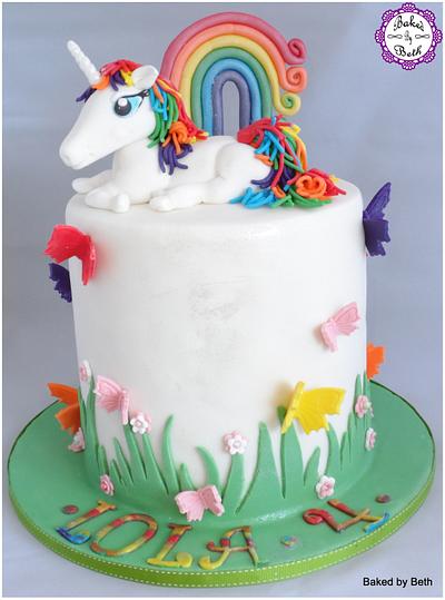 Rainbow Unicorn  - Cake by BakedbyBeth