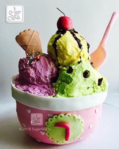 Ice cream bowl cake - Cake by Jins