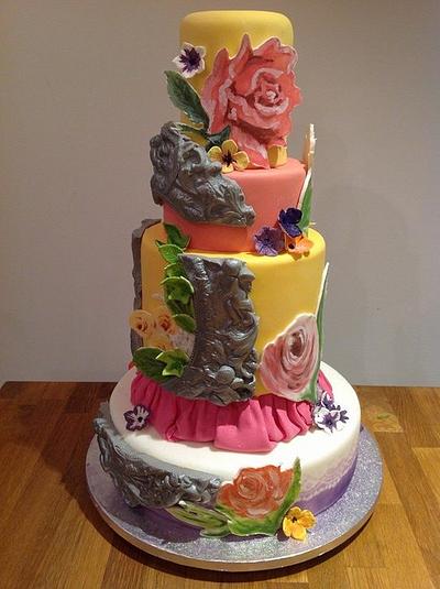 Bright and Bold Wedding Cake - Cake by Mrs M's Cakes