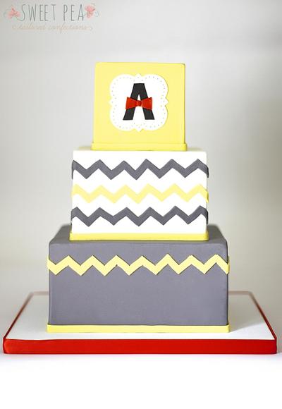 Chevron Birthday Cake - Cake by Sweet Pea Tailored Confections
