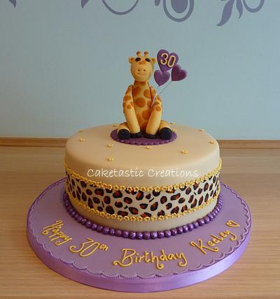 Giraffe Birthday Cake - Cake by Caketastic Creations