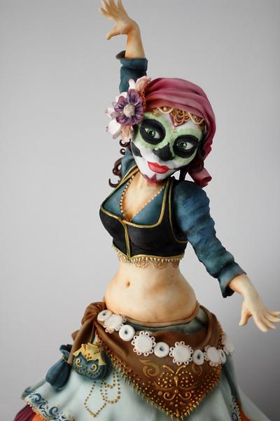 Day of the Dead Gypsy Dancer cake - Cake by Sugar Spice