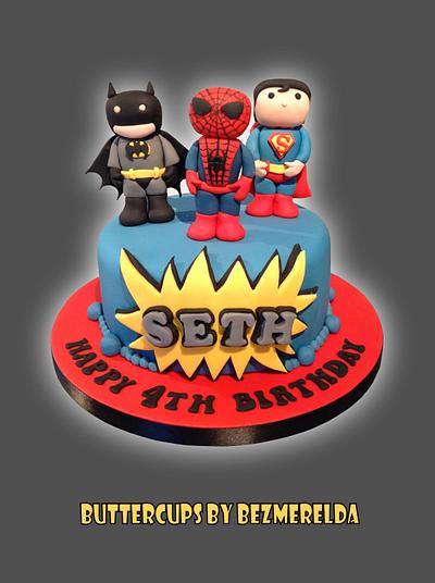 Cute Super Heroes cake - Cake by Bezmerelda