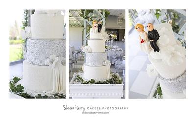 Grand White wedding - Cake by Sheena Henry