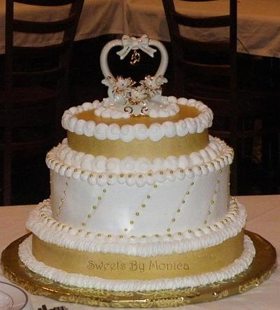 50th Golden Anniversary - Cake by Sweets By Monica