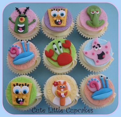 Spongebob & Chums Cupcakes - Cake by Heidi Stone