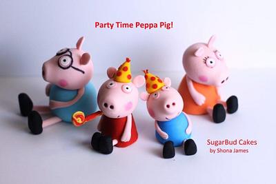 Peppa Pig Party Time  - Cake by SugarBudCakes