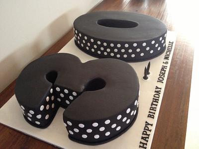Black and White 30th birthday Cake - Cake by Dell Khalil