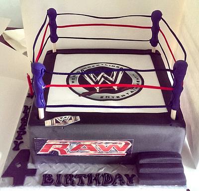 wrestling ring - Cake by Tracycakescreations