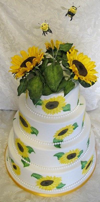 Sunflower Wedding Cake - Cake by Natasha Shomali
