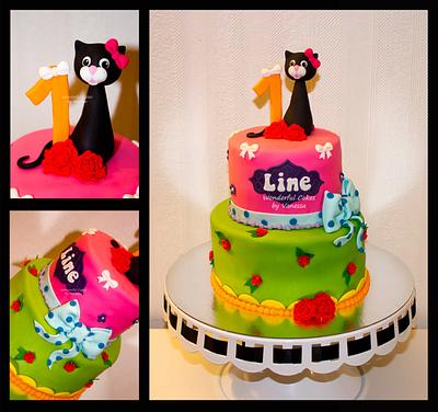 Colorful Kitten - Cake by Vanessa
