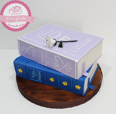Stacked books  - Cake by Piece of Cake-homemade peace