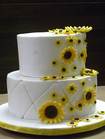 Sunflower Summer Theme Wedding Cake! - Cake by Riya Malik