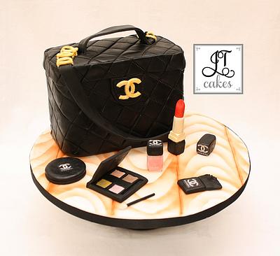 Chanel bag with matching makeup. - Cake by JT Cakes