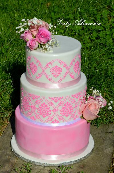 Wedding pink cake - Cake by Torty Alexandra