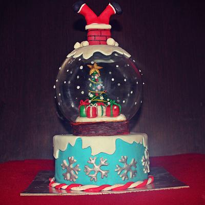 Snow Globe Christmas Cake - Cake by Mihika