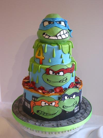 Ninja Turtle Birthday - Cake by Jolis