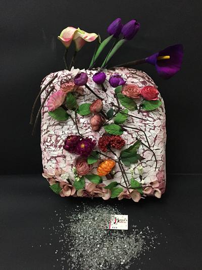 Flowers for cancer day - Cake by Dinadiab