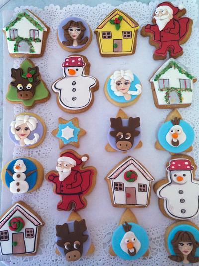 Frozen&Christmas frends forever cookies - Cake by Mocart DH