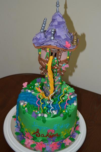 Rapunzel tower cake - Cake by The Cakes Icing