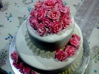 The English Rose Wedding Cake - Cake by Deema